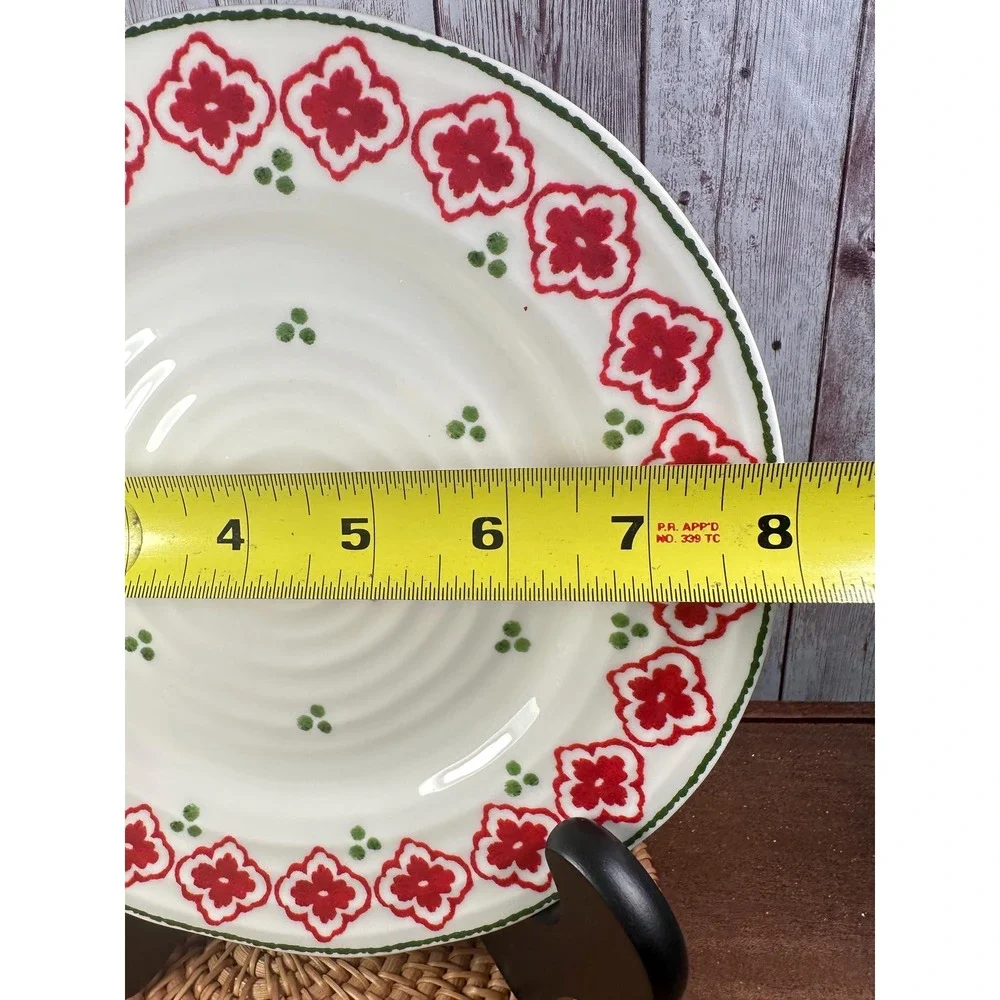 Portmeirion Dessert Side Plate Sophie Conran‎ Christmas Holly Green & Red 8